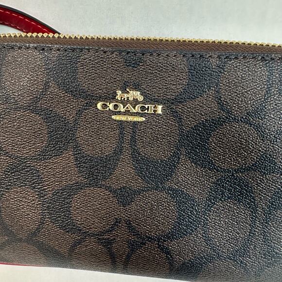 Coach Nolita 19 In Signature Canvas in Brown/1941 Red C3308 NWT - Picture 6 of 11